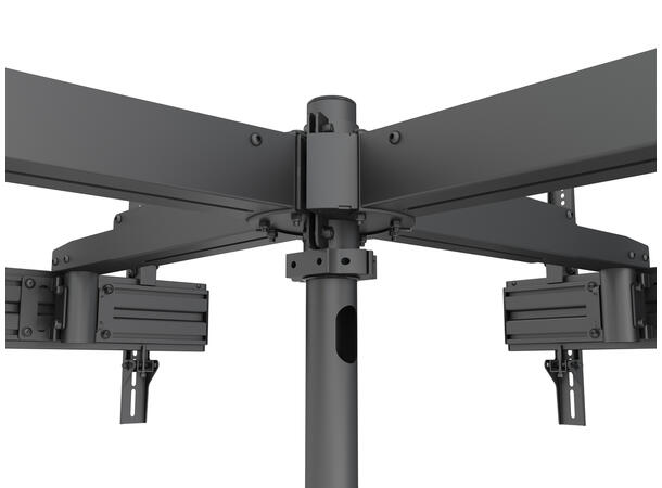 Multibrackets gulvstativ Quad MBF4U Svart, 4x30Kg, 400x400, 32-65" 