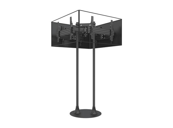 Multibrackets gulvstativ Quad MBF4U Svart, 4x30Kg, 400x400, 32-65" 