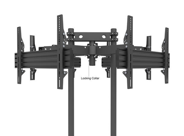 Multibrackets gulvstativ Quad MBF4U Svart, 4x30Kg, 400x400, 32-65" 