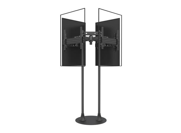 Multibrackets gulvstativ Quad MBF4U Svart, 4x30Kg, 400x400, 32-65" 