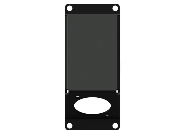 Caymon CASY104/B cover plate Black 1 space angled cover plate D-size hole