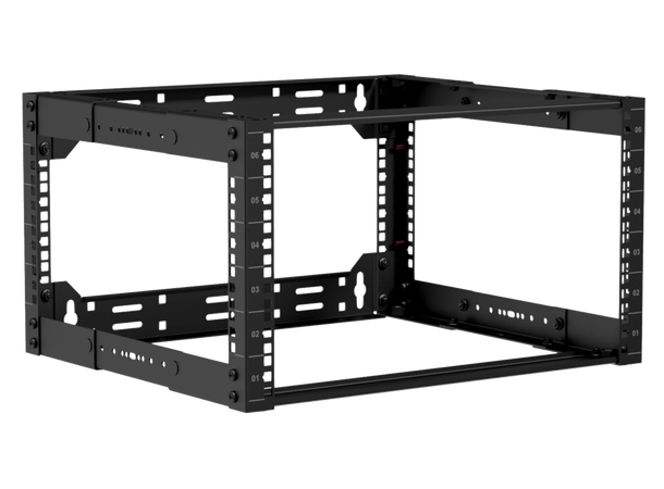 Caymon OPR306A/B  Rack frame Open Black 6U 19"adjustable 30-45cm depth 