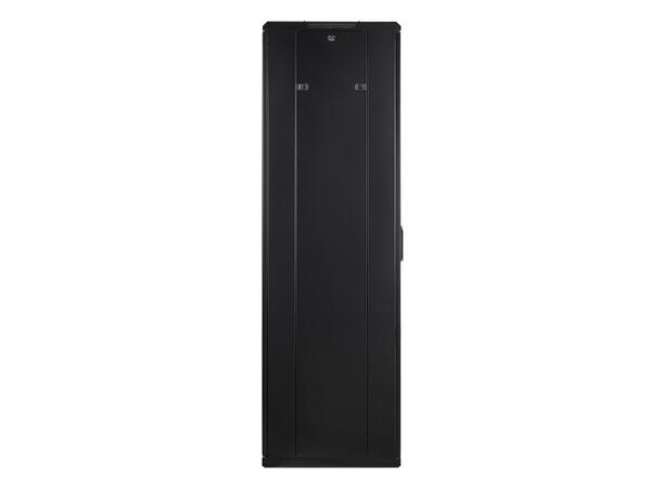 LinkIT Nettverksskap 37U svart B600xD600xH1761 , glass - perforert 