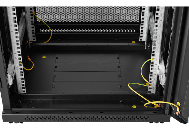 LinkIT Nettverksskap 37U svart B600xD600xH1761 , glass - perforert 