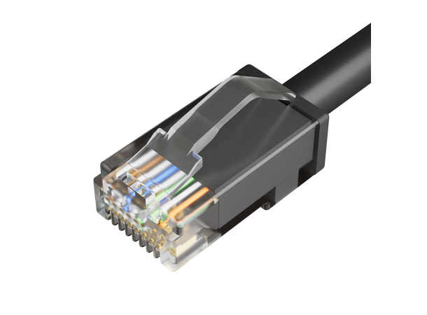 LinkIT Outdoor Patch U/UTP Cat6a 25m AWG24 , PUR , OD 6mm , Black 