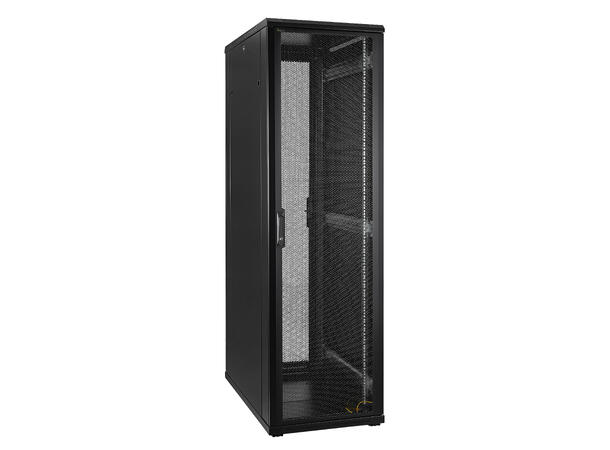 LinkIT Serverskap 42U svart B600xD800xH1983, perforert - perforert 