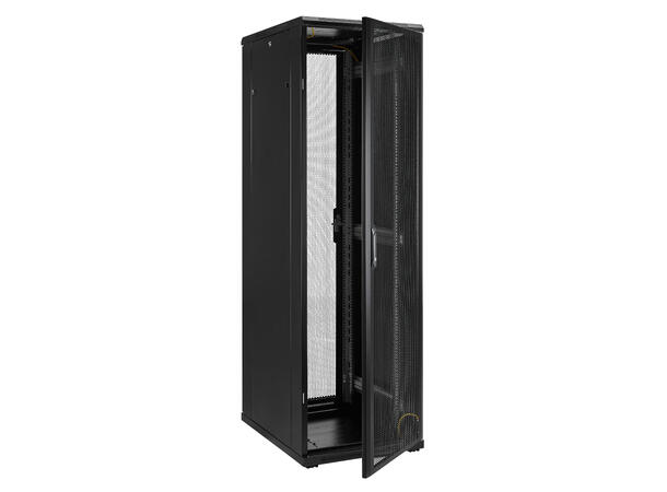 LinkIT Serverskap 42U svart B600xD800xH1983, perforert - perforert 