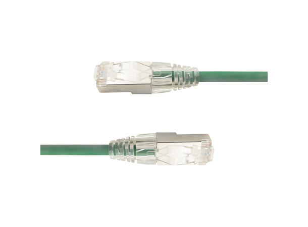 LinkIT SlimPatch U/FTP Cat6a grønn 3m AWG 28/7 ,LSZH , 4.8mm 
