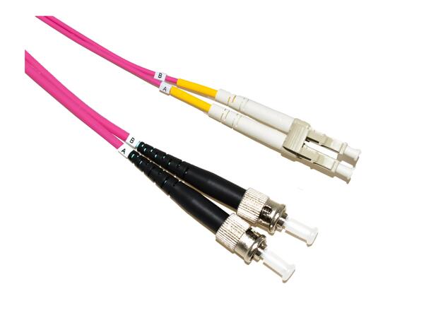 LinkIT fibersnor OM4 LC/ST 0.5m Duplex , MM , LSZH 