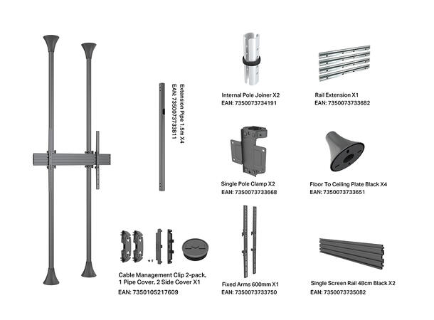 Multibrackets Floor to Ceiling Mount Pro MBFC1UX1 800 