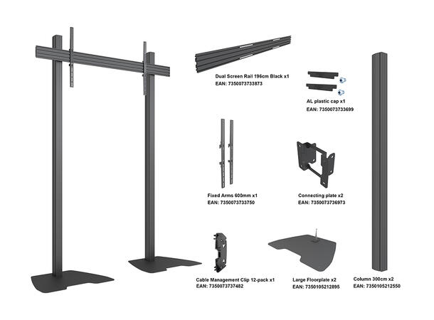 Multibrackets Floorstand Column Pro MBFS C1U 300 Fixed 600* 