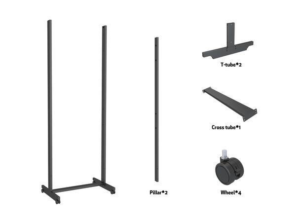 Multibrackets Gulvstativ Pro OM55N-D Svart, 400x400, 30Kg 