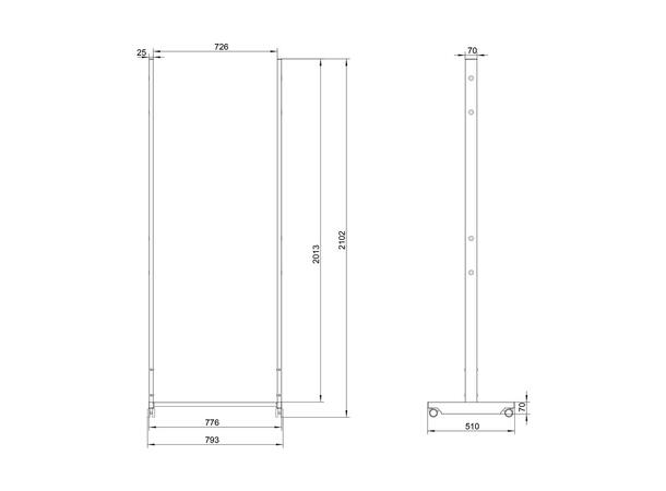 Multibrackets Gulvstativ Pro OM55N-D Svart, 400x400, 30Kg 