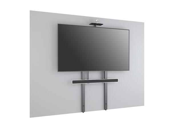 Multibrackets Gulvstøtte for Pro serien Svart, 1025-1750mm 