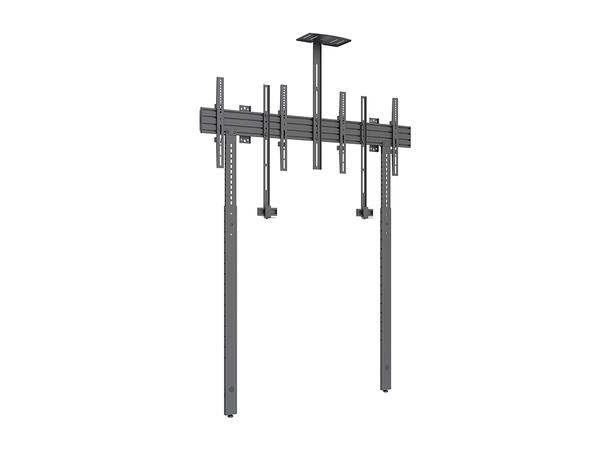Multibrackets Gulvstøtte for Pro serien Svart, 1025-1750mm 