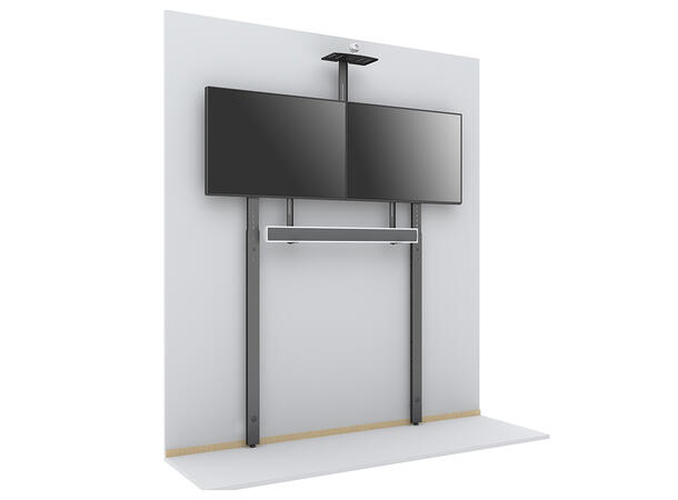 Multibrackets Gulvstøtte for Pro serien Svart, 1025-1750mm 