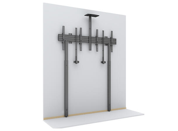 Multibrackets Gulvstøtte for Pro serien Svart, 1025-1750mm 