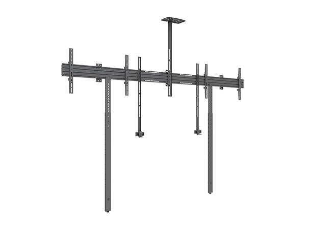 Multibrackets Gulvstøtte for Pro serien Svart, 1025-1750mm 