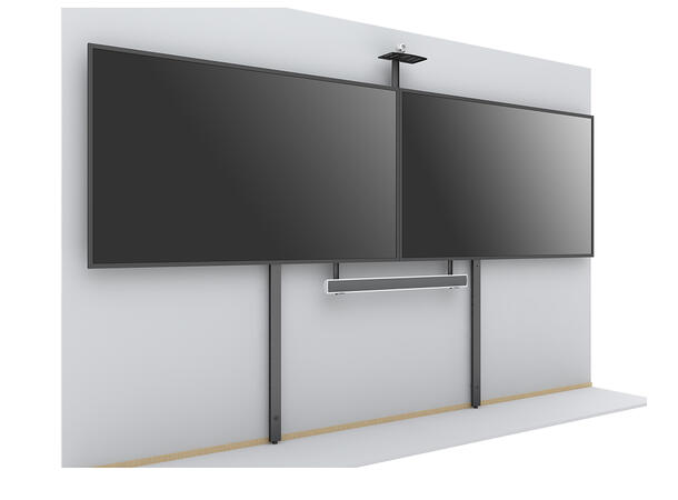 Multibrackets Gulvstøtte for Pro serien Svart, 1025-1750mm 