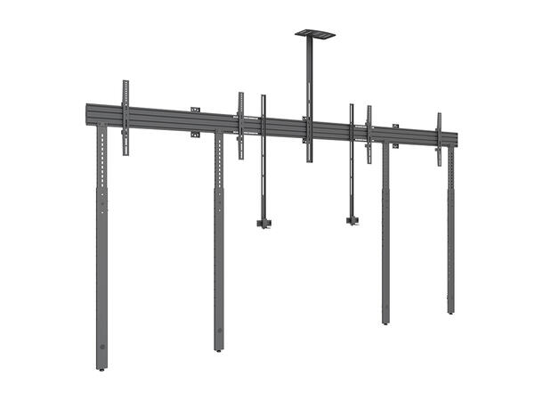 Multibrackets Gulvstøtte for Pro serien Svart, 1025-1750mm 