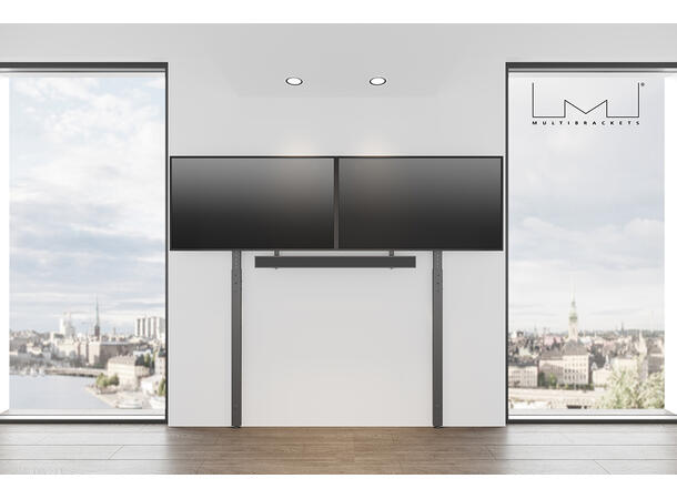 Multibrackets Gulvstøtte for Pro serien Svart, 1025-1750mm 