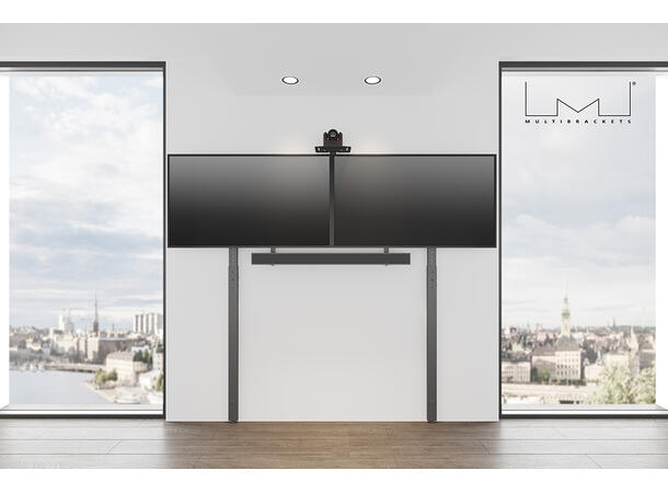 Multibrackets Gulvstøtte for Pro serien Svart, 1025-1750mm 