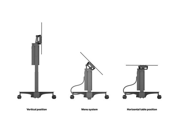 Multibrackets Gulvtralle motorisert Tilt & Table Svart, 800x600, 100Kg 
