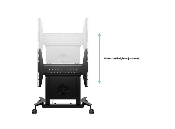 Multibrackets Gulvtralle motorisert Tilt & Table Svart, 800x600, 100Kg 
