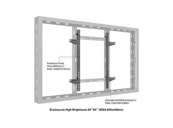 Multibrackets Pro Enclosure Fixed Arms 600mm 