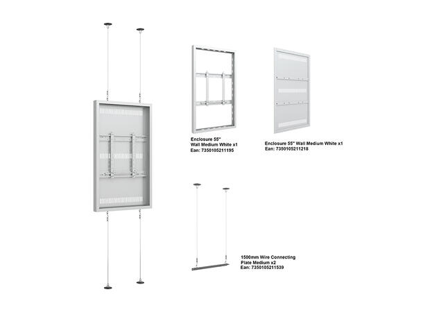 Multibrackets Pro Series - Enclosure 55" Wire F2C Medium White* 