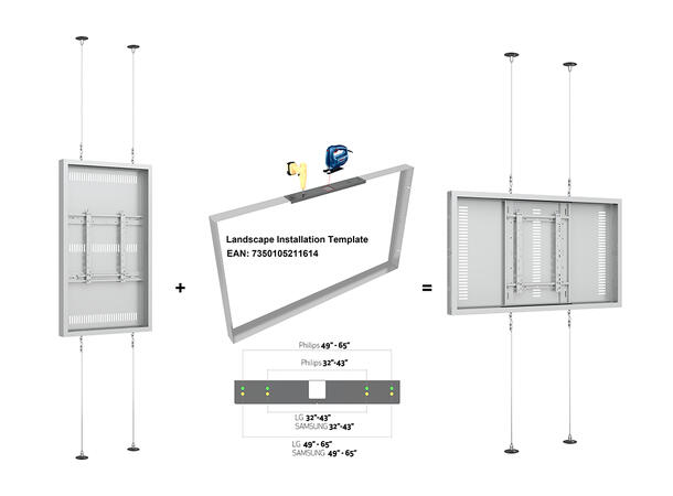 Multibrackets Pro Series - Enclosure 55" Wire F2C Medium White* 