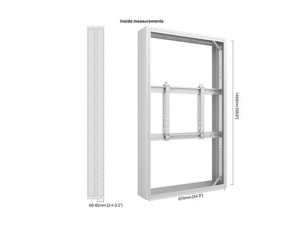 Multibrackets Pro Series - Enclosure 65" High Brightness Frame White 