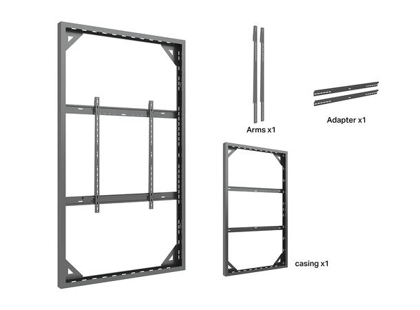 Multibrackets Pro Series - Enclosure 98¨ Wall Slim Large Black 