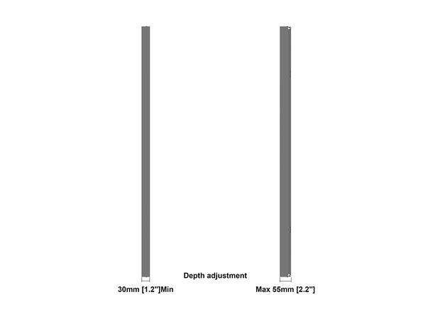 Multibrackets Pro Series - Enclosure 98¨ Wall Slim Large Black 