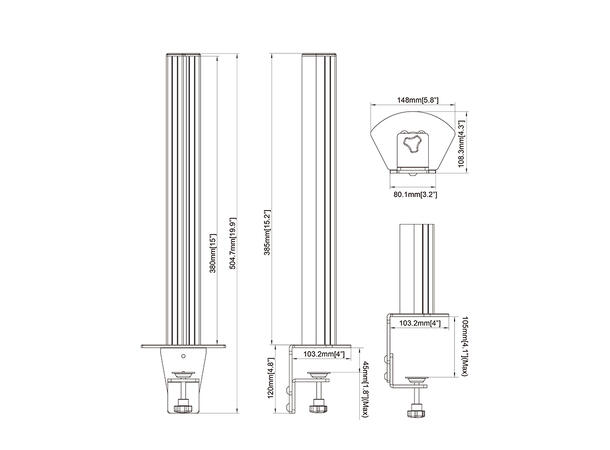 Multibrackets Pro Series - Monitorstand Column 38cm 