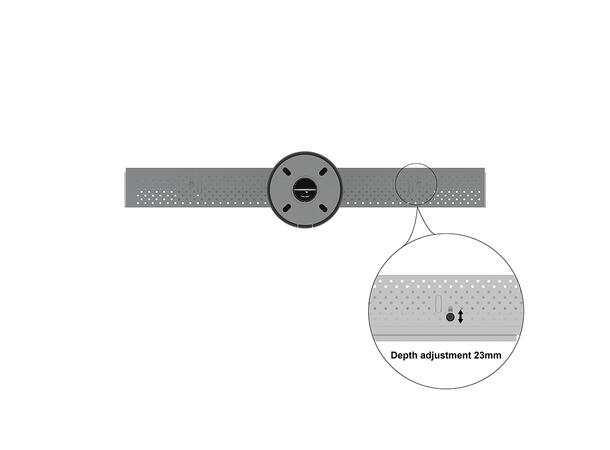 Multibrackets Pro kabinett 65" Svart, 600x400, 50Kg, Gulv til tak 