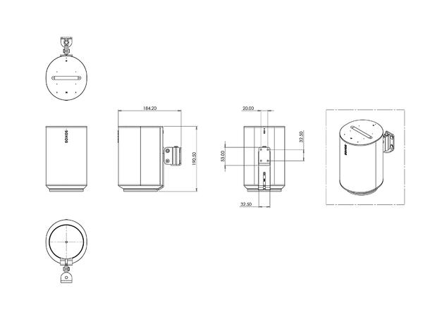 Multibrackets Sonos Wall Mount for ERA10 0 - White 