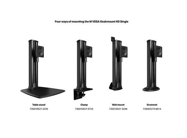 Multibrackets Veggfeste HD Single Svart , VESA 100, 24Kg, 32-50" 