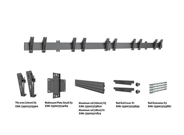 Multibrackets Wallmount Pro MBW5U Tilt 2 00 Black* 