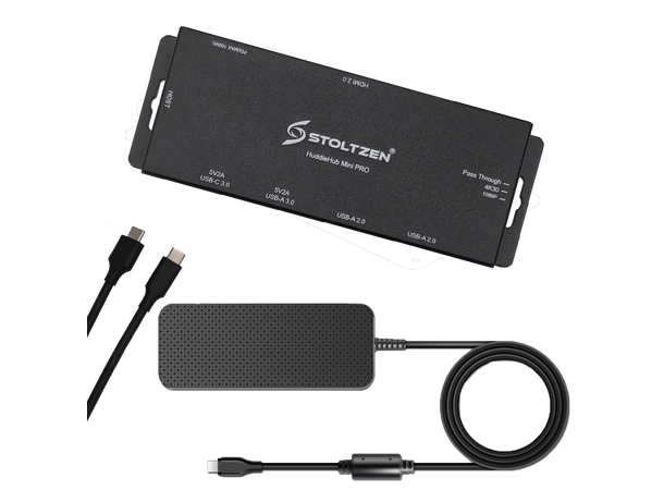 Stoltzen HERA HuddleHub Mini Pro100W+2 m PD 100W | 2 m USB-C Host Kabel 