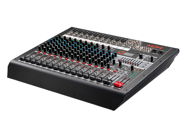 HH Analogue Mixer Q16 FX 16Ch 10Mic 4St line FX 3Bn EQ 8Comp 2Aux 