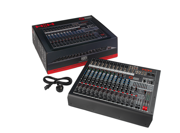 HH Analogue Mixer Q16 FX 16Ch 10Mic 4St line FX 3Bn EQ 8Comp 2Aux 