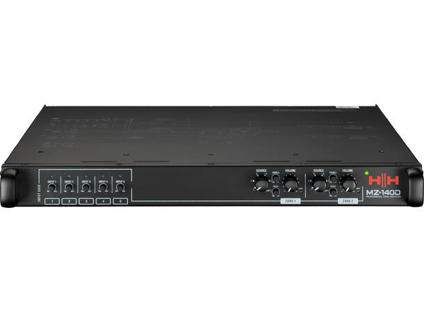 HH Mikseforsterker MZ-140D 5 inn 2 soner 2x140W@100V / min 4 Ohm Matrix 