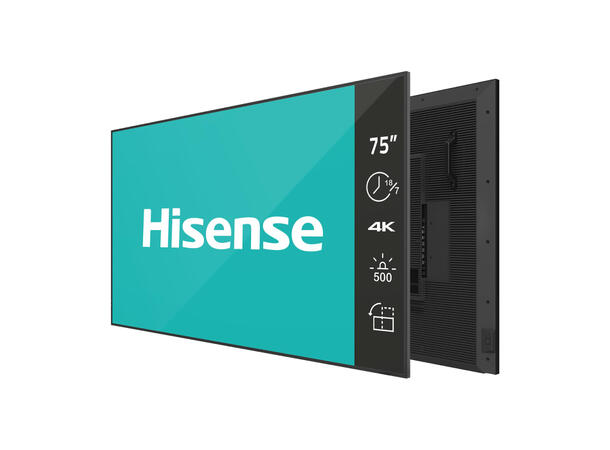 Hisense 75" 18/7 UHD 4K 500 nits D-LED Haze 25%, Wireless share, Android 11