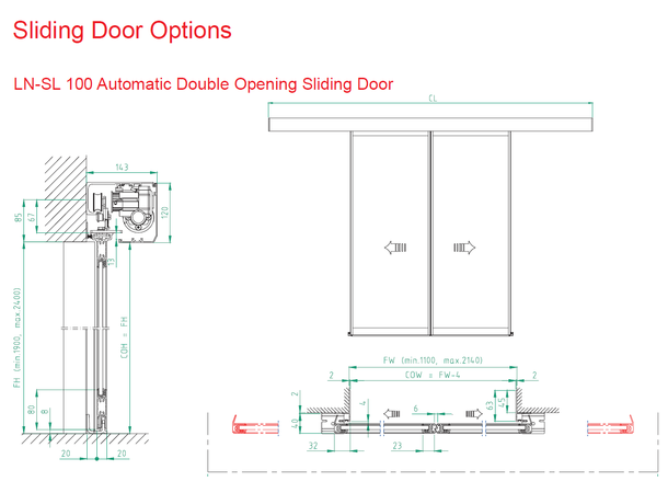 Lande Datacenter 42U automatic door 42U corridor sliding door system 