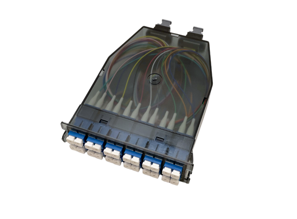 LinkIT MTP Cassette OS2 AF 2x12xLC low loss AF | 2xMPO connector | 2x12 LC 