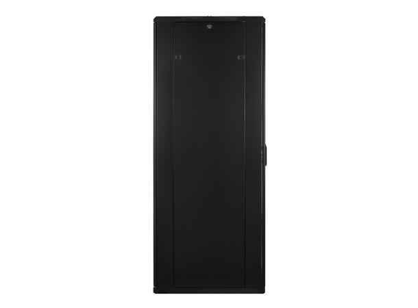 LinkIT Nettverksskap 37U svart B600xD800xH1761 , glass - perforert 