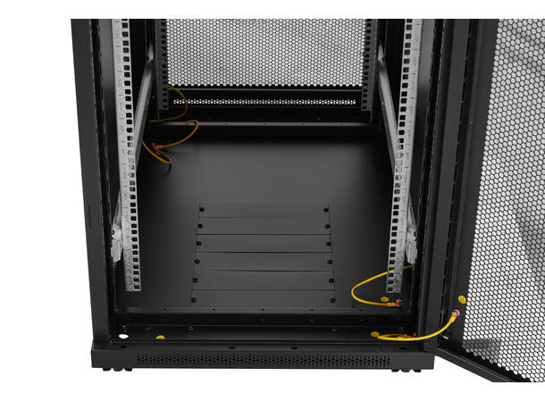 LinkIT Serverskap 42U svart B600xD1000xH1983, perforert - perforert 