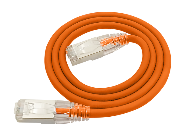LinkIT SlimPatch F/UTP Cat6a Orange 0.3m AWG 28/1 , LSZH , 4.7mm 