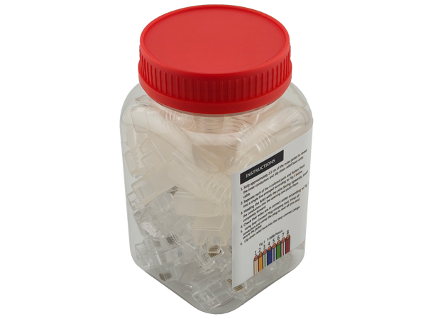 LinkIT Unshielded RJ45 plug clear & boot 50µ gold-plated | AWG23-26 | 40 of each 